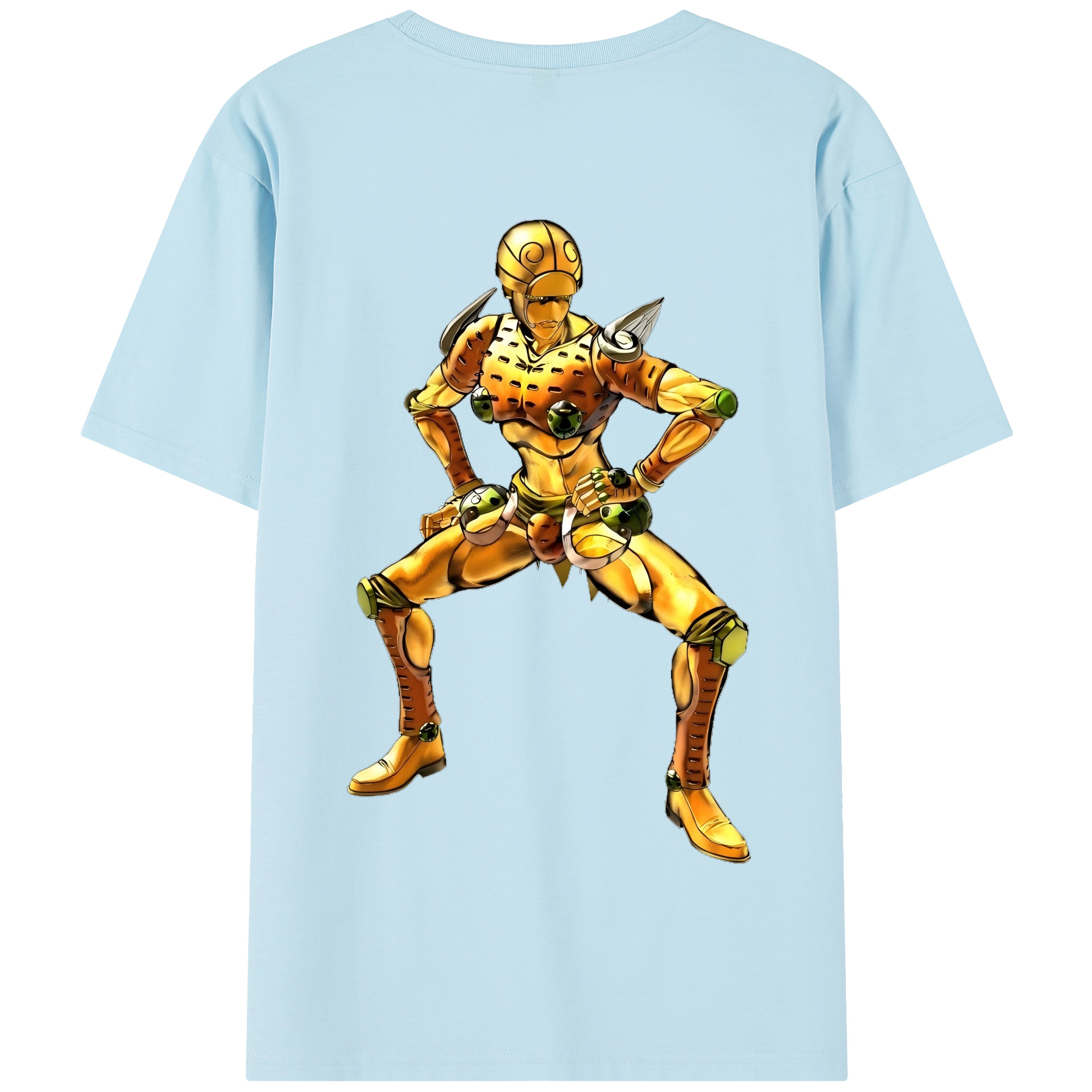 （画像用） ジョジョの奇妙な冒険 ジョルノ?ジョバァーナ JoJo's Bizarre Adventure Giorno Giovanna 綿100％半袖Tシャツ（背面プリント）